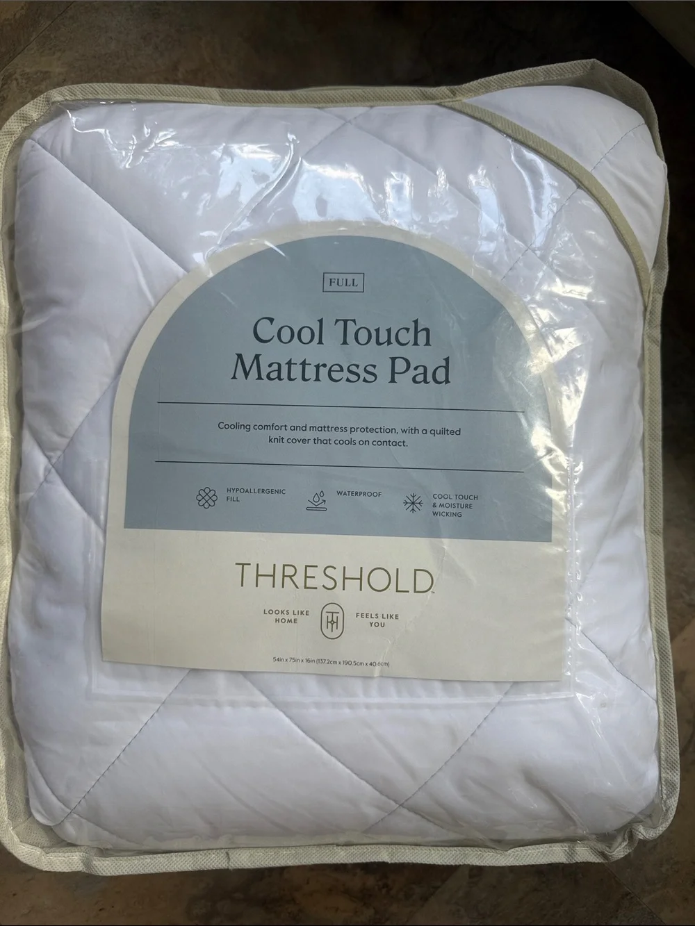 Threshold Cool Touch Mattress Pad - White. Brand new